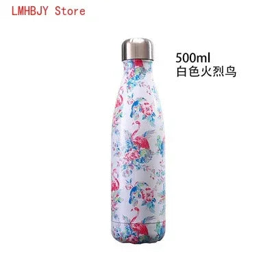 500ml Double Wall Insulation Stainless Steel Thermos Kettle Vacuum Bottle Coffee Milk Cup Outdoor Travel Sports Thermos CokeCup