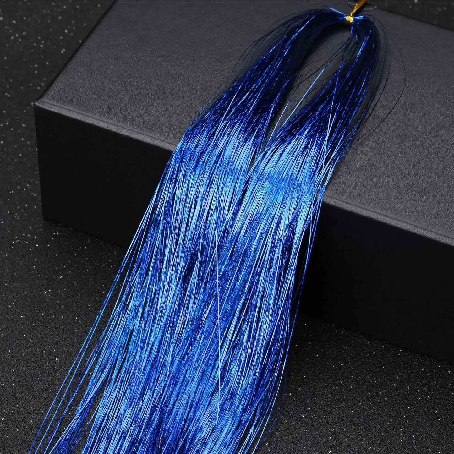 93cm Sparkle Hair Tinsel Rainbow Colored Strands Girls Headwear Hairbinge Hair Laser False Hair Extensions Decor Glitter Strips