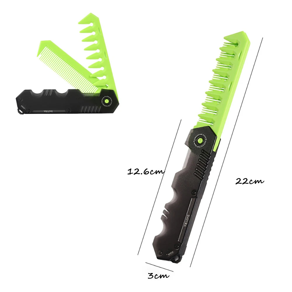 1pc Protable Folding Hair Comb 2 in 1 Pocket Combs  Fine Tooth Comb Wide Tooth Comb Styling Comb for Everyday Grooming