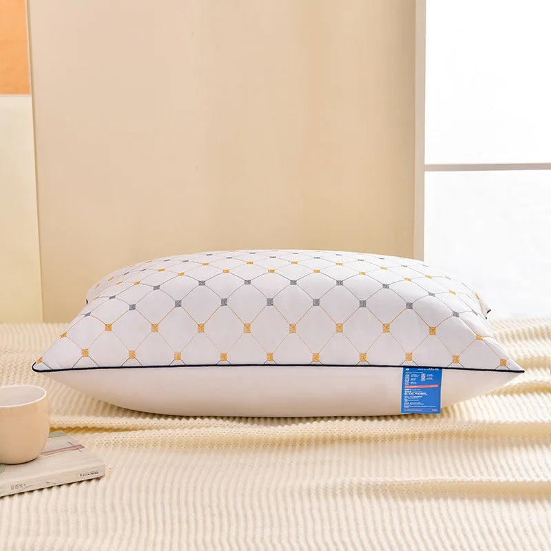 Polyester Pillow Insert for Adults - Hotel & Home Use, Soft White Rectangular Bedding Core, Durable Pillow for Dorm & Household