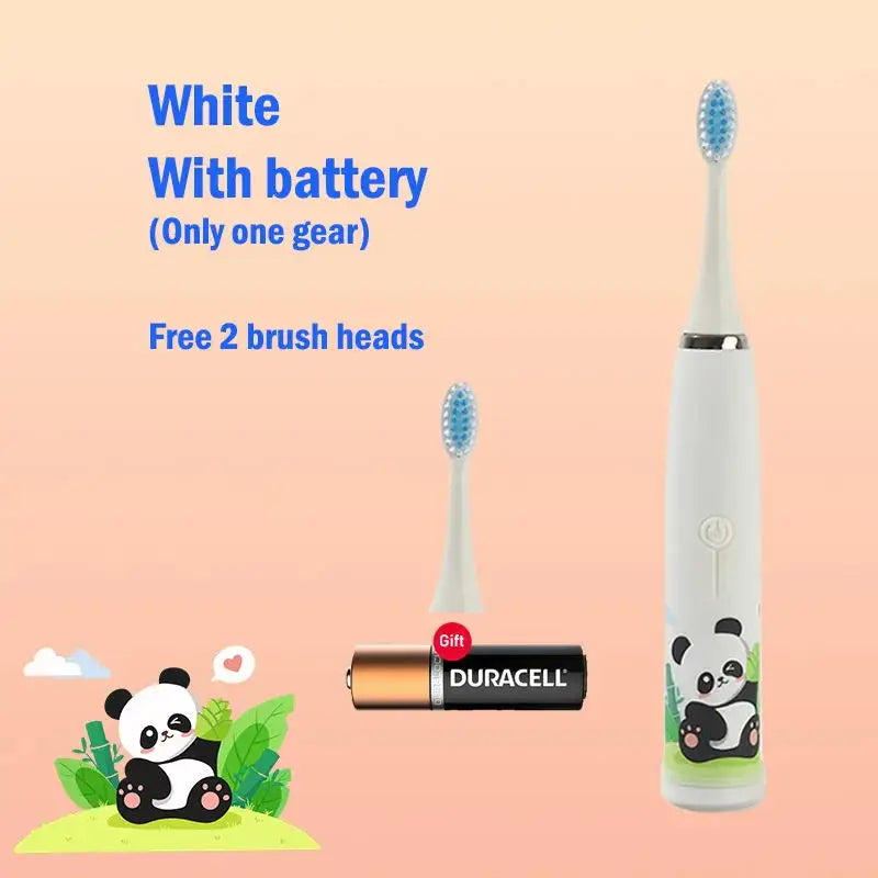 Children's Sonic Electric Toothbrush Colorful Cartoon Kids IPX7 Waterproof Ultrasonic Rechargeable Soft Hair Cleaning Brush