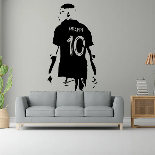 Kylian Mbappé footballer Wall Sticker Pvc Wall Art Stickers Modern Fashion Wallsticker For Kids Rooms Sticker Mural