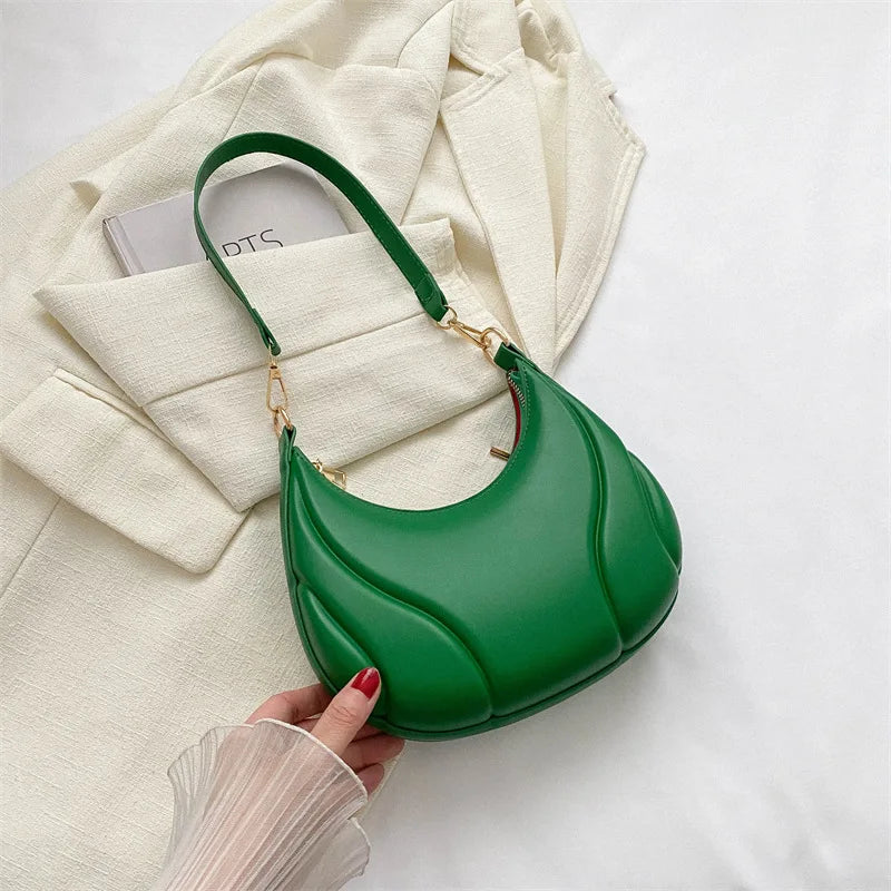 Retro Solid Color Saddle Bag High Quality Leather Shoulder Bags For Women  Simple Ladies Crossbody  Handbag