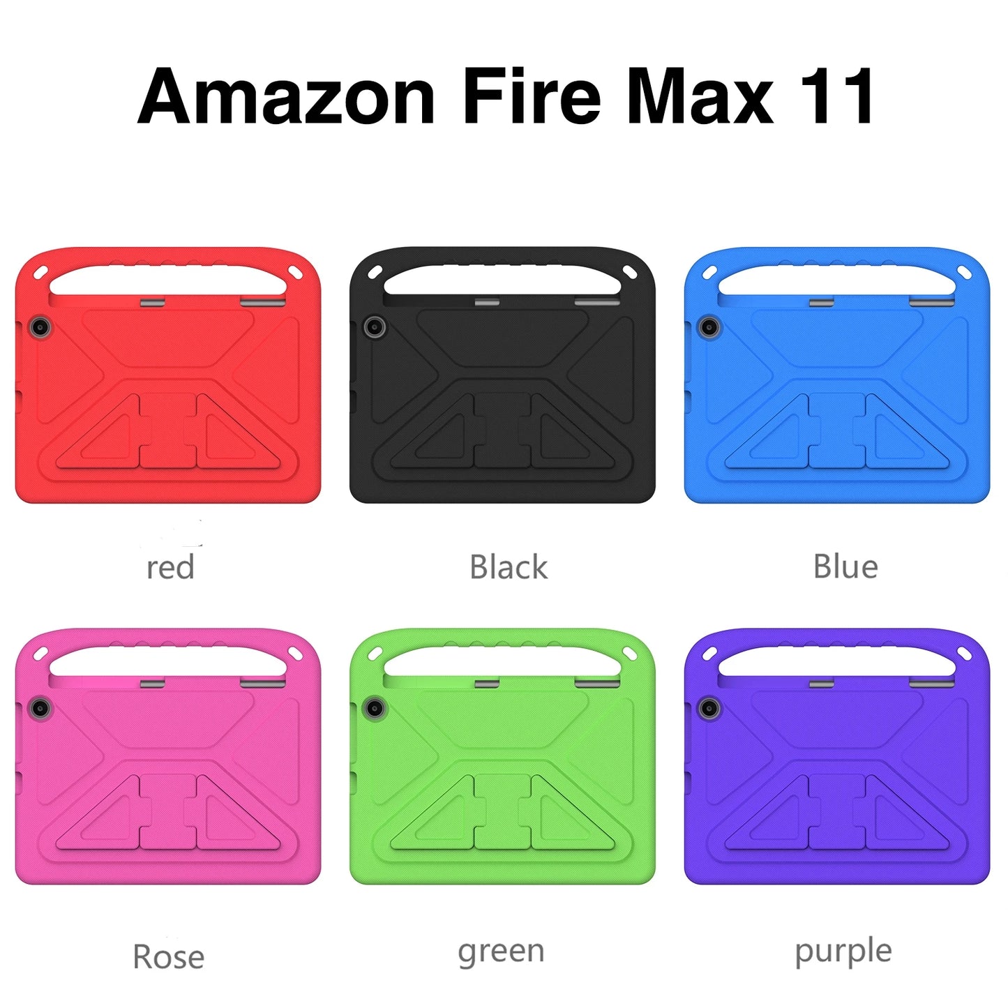 For Amazon Fire Max 11 13th Gen 2023 Case EVA Hand Holder Kids Stand Tablet Cover For Amazon HD 10 8 Plus 2021 2020 Fire 7 2022