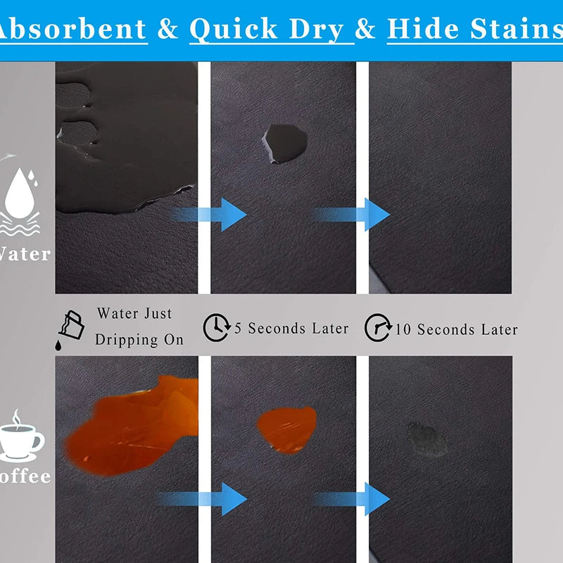 Countertop Super Absorbent Drying Pad Coffee Machine Countertop Absorbent Hidden Stains Kitchen Dishes Drying Pad