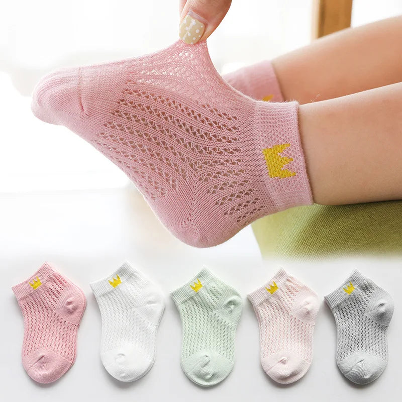 5Pairs/lot Summer Spring New Baby Socks Cotton Animal Socks Dinosaur Cute Cool Thin Kids Socks Mesh Colorful Children Socks