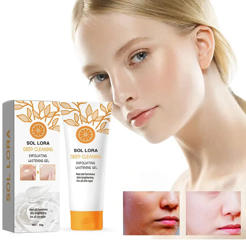 50g Orange Exfoliateing Gel Brightening Gel Face Dead Skin Remover Face Moisturizer Gently Exfoliator For All Skin New