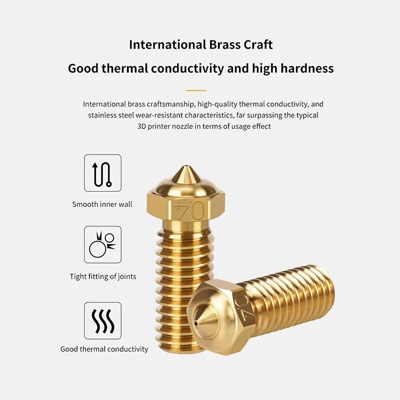 Nozzle For QIDI TECH X PLUS 3/ X MAX 3/X SMART 3 Qidi q1 Nozzle Plated Copper q1 pro Nozzle Brass Hardened Steel