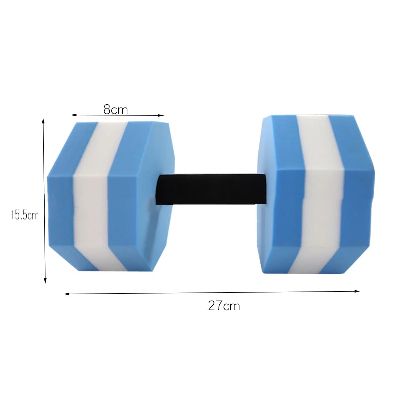 Floating Swim Gym Dumbbell Water Weight Aerobics Fitness Pool Water Swimming Aqua Exercise Barbell EVA Foam Aquatics Dumbbell