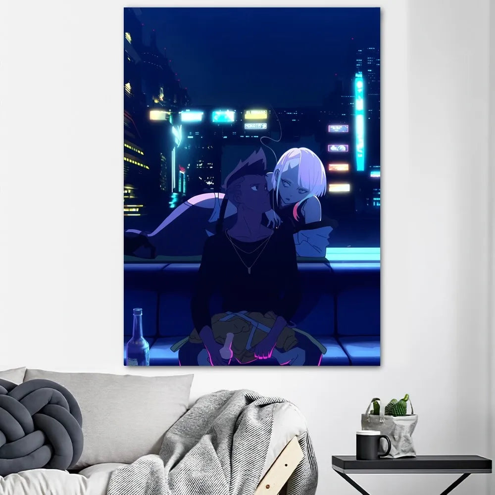 Cyberpunk Edgerunners Anime Poster Prints Wall Decals Sticker Pictures Living Room Home Decoration