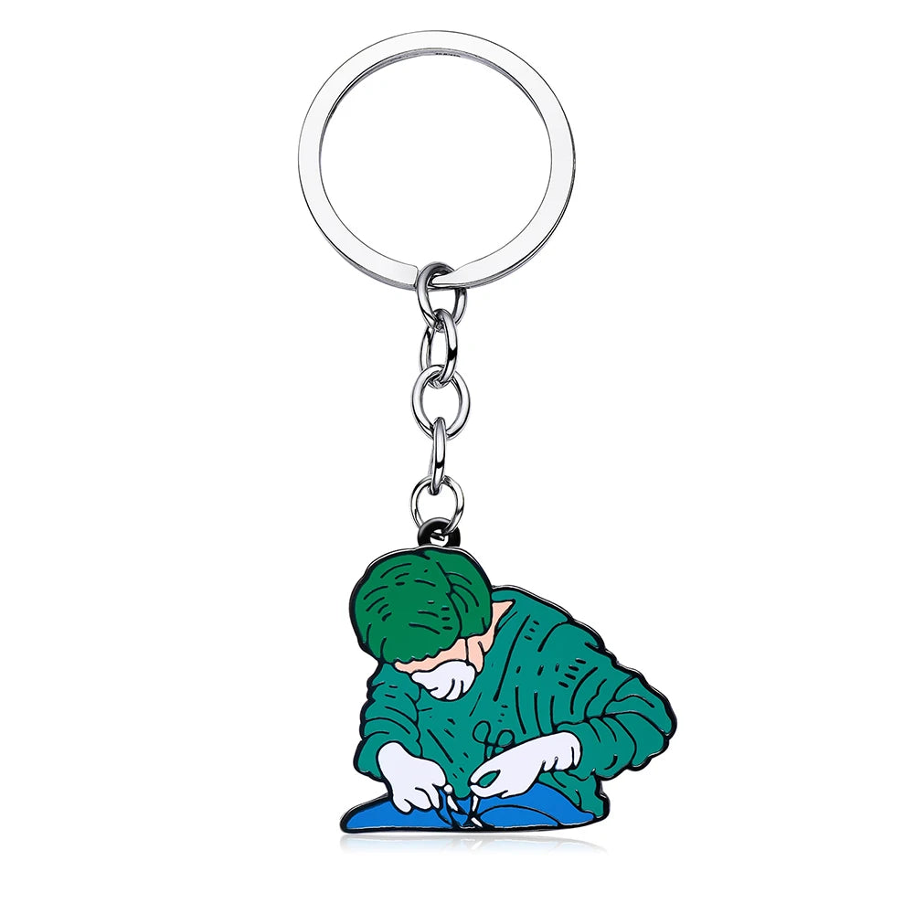 DCARZZ Medical Working Surgeons Keychain Surgery Enamel Pendant Key Ring Medicine Jewelry Accessories for Doctors Nurses