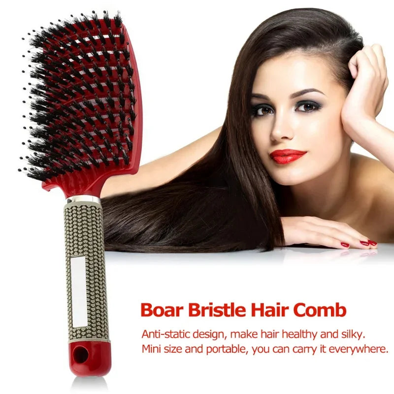 Hairbrush Brosse Demelante Women Detangler Hair Brush Bristle Nylon Scalp Massage Tangle Teaser Hair Brush Hairdressing Comb