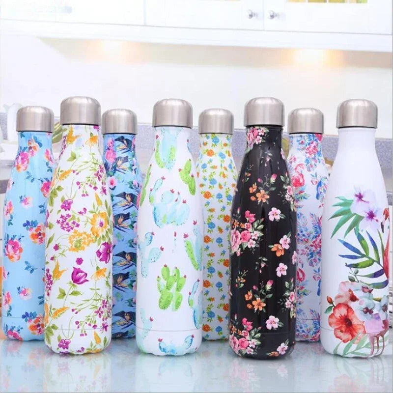 500ml Double Wall Insulation Stainless Steel Thermos Kettle Vacuum Bottle Coffee Milk Cup Outdoor Travel Sports Thermos CokeCup