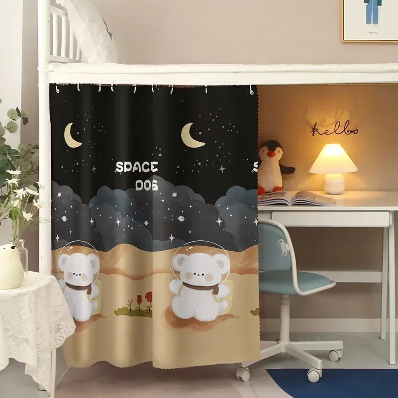 1Pcs Student Dormitory Bed Curtain Blackout Cloth Mosquito Nets for Bedding Tent Bed Canopy School 1.15/1.35m High*2m Long