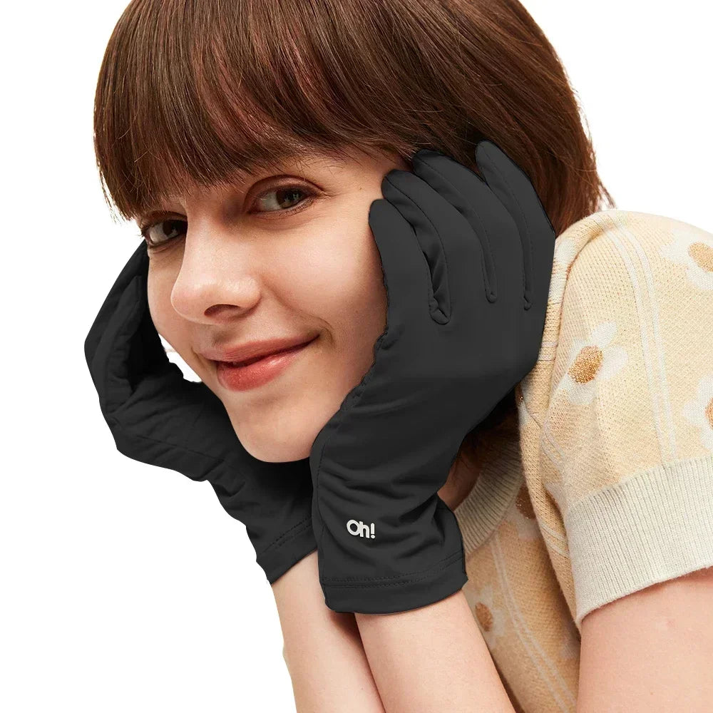 OhSunny Summer Light Breathable Sunscreen Driving Gloves New Tech Ceramic Fabric UPF 2000+ Anti UV Slip For Outdoor Cycling