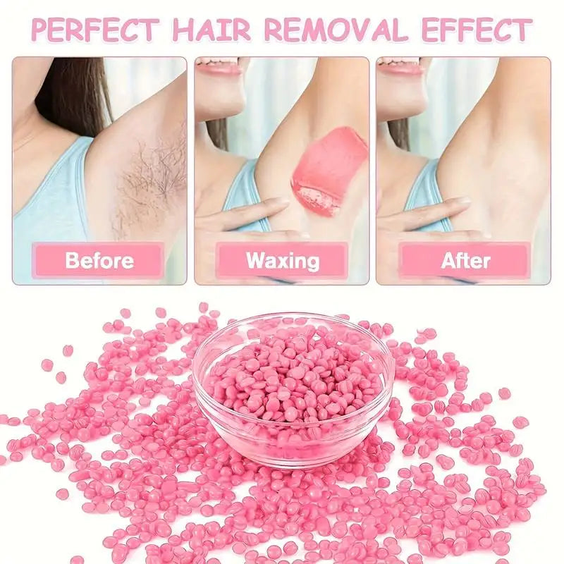 50g/100g Hard Wax Beans Solid Hair Remover No Strip Depilatory Hot Film Wax Bead Hair Removal for Full Body Bikini Leg Eyebrow