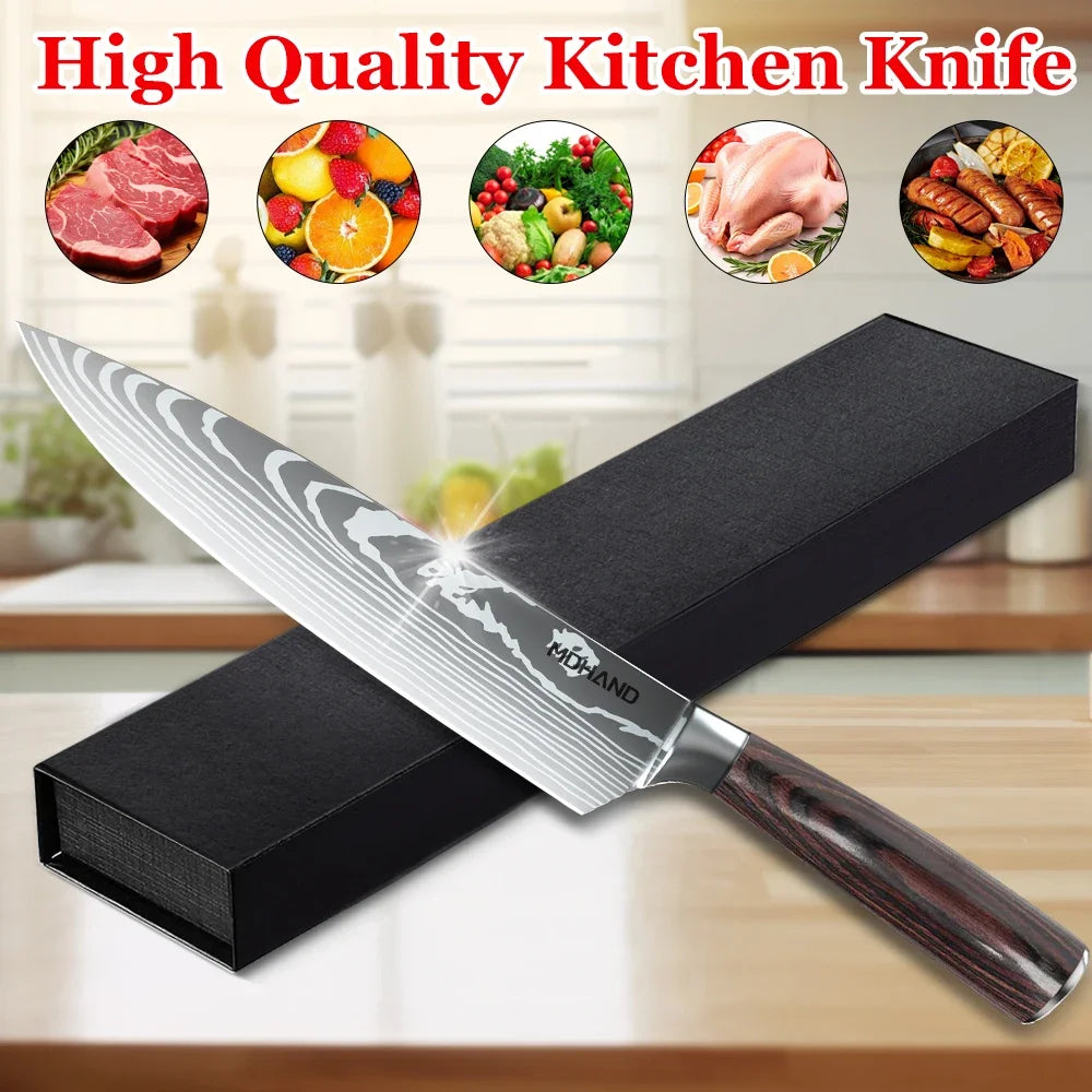 Professional Chef Knives Chinese Stainless Steel Meat Cleaver Sharp Multi-purpose Peeler Fruit Knife Household Kitchen Knife