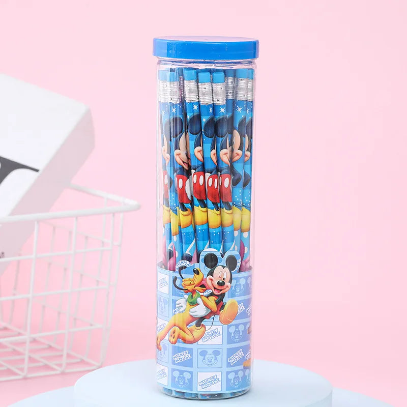 30Pcs/set Disney Pencil princess Stationery micky mouse Pencil Set Frozen Lovely School Supplies HB Pencil Holiday Gifts