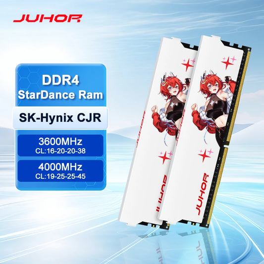 JUHOR DDR4 16GB 4000MHz 3600MHz XMP2.0 Overclocking Compatible for AMD and Intel Desktop Gaming PC Memory Module RAM