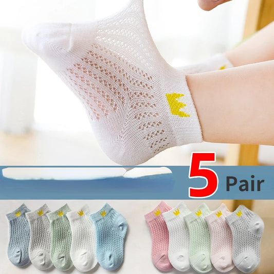 5Pairs/lot Summer Spring New Baby Socks Cotton Animal Socks Dinosaur Cute Cool Thin Kids Socks Mesh Colorful Children Socks