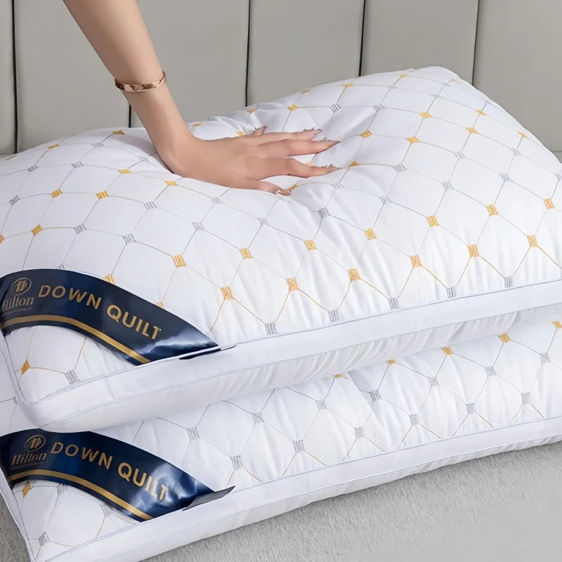 Polyester Pillow Insert for Adults - Hotel & Home Use, Soft White Rectangular Bedding Core, Durable Pillow for Dorm & Household