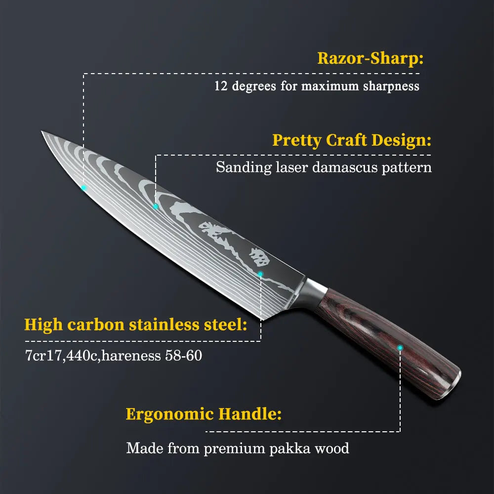 Professional Chef Knives Chinese Stainless Steel Meat Cleaver Sharp Multi-purpose Peeler Fruit Knife Household Kitchen Knife