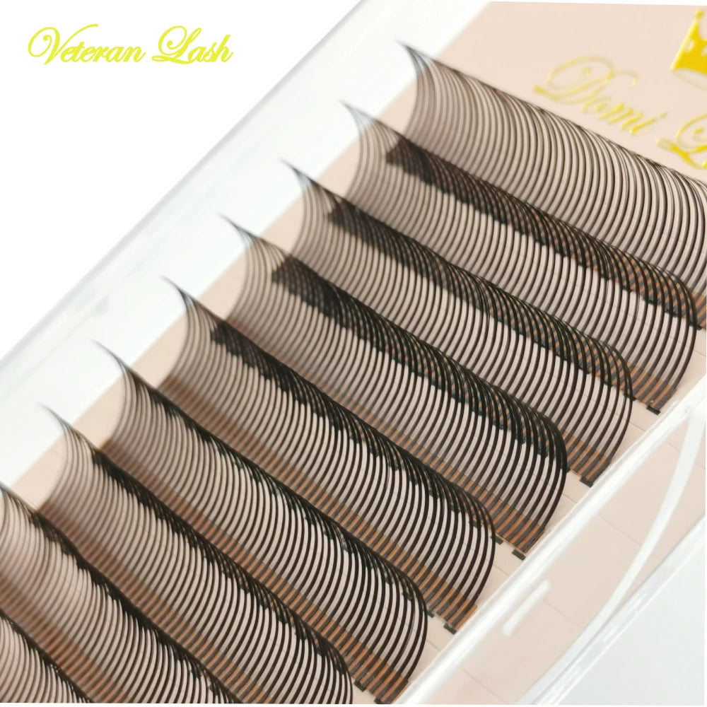 5D Individual lashes  Caramel color Mink Soft False Eyelashes 5D Spike Fairy Little Devil Eyelashes Russian Volume Premade Fans