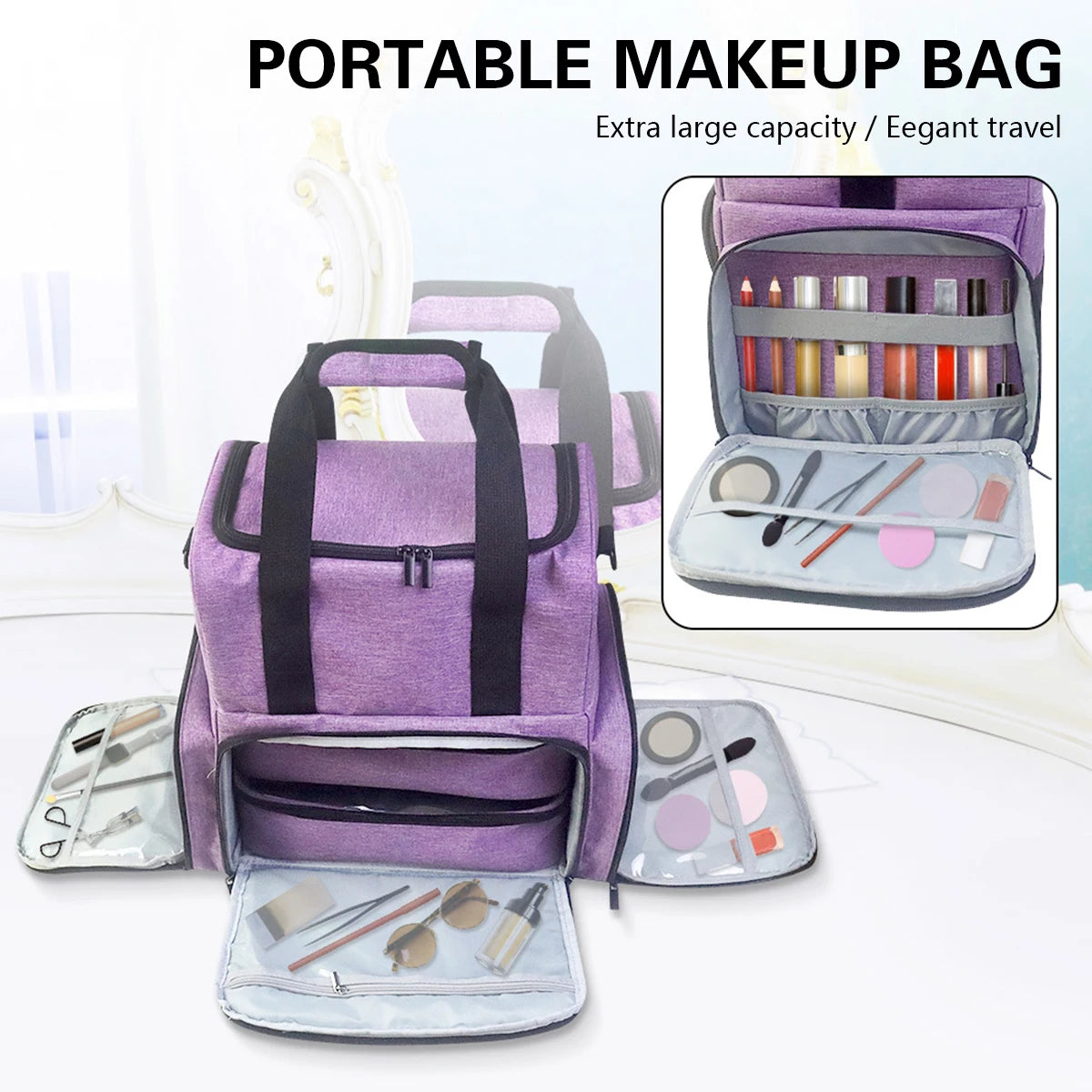 Cosmetic Bag Large Capacity Travel Manicure Bag Portable Women Makeup Case Multifunctional Toiletry Mother Child Package Storage