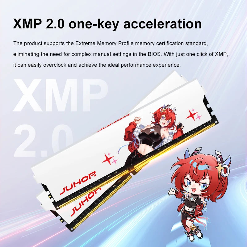 JUHOR DDR4 16GB 4000MHz 3600MHz XMP2.0 Overclocking Compatible for AMD and Intel Desktop Gaming PC Memory Module RAM