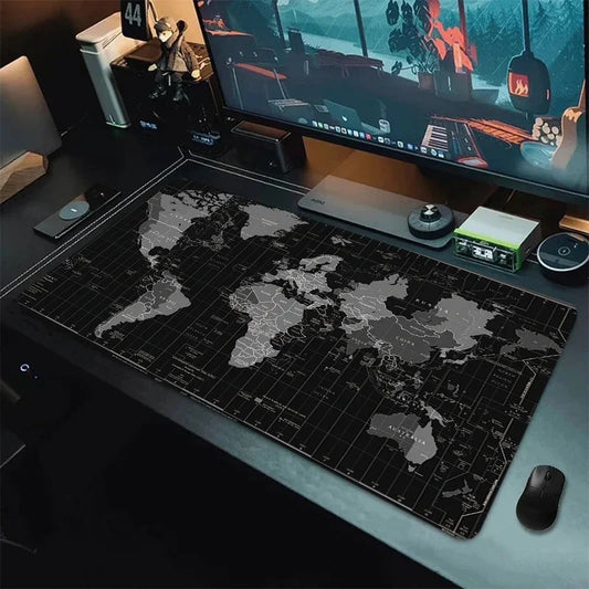 Large size map mouse pad gamer computer home office laptop decoration anti-slip keyboard mats accessories 400x900 Long Desk Pads