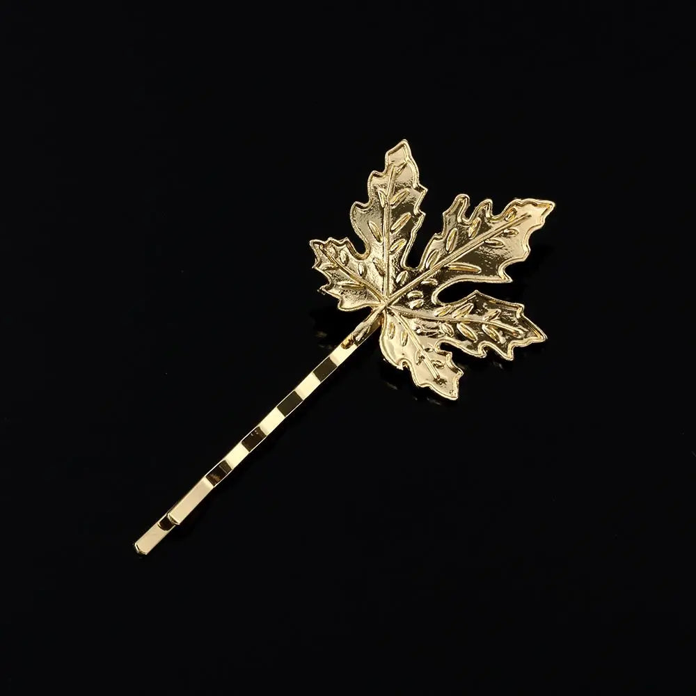 Elegant Metal Hair Accessories Bobby Pin Barrettes Leaf Shape Bride Hairpins Women Hair Clip