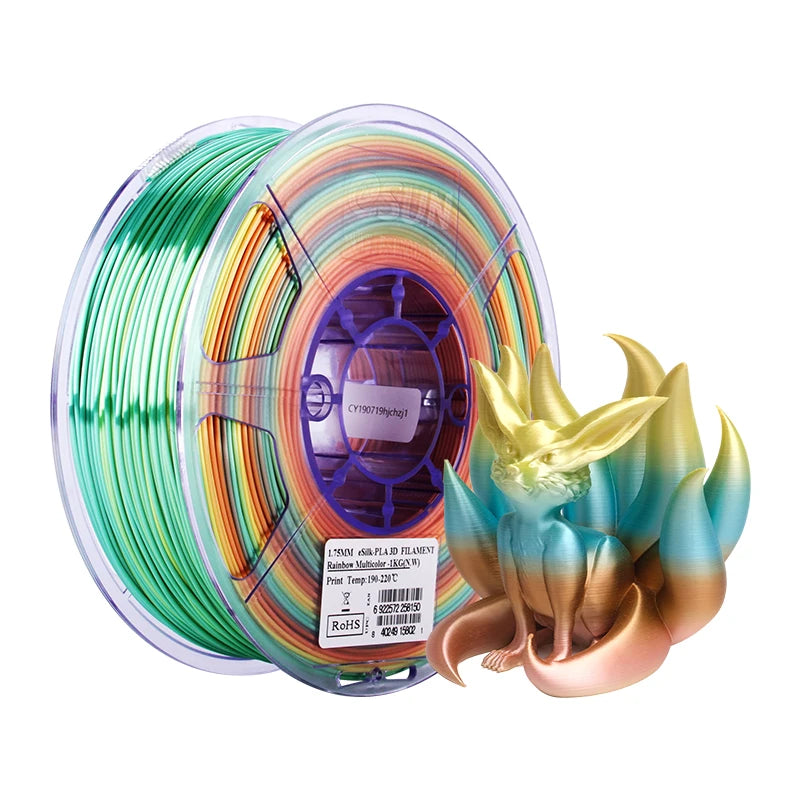 eSUN 3D Printer Filament Silk PLA Filament 1.75mm Metal Silk PLA 1KG Spool 3D Filament Printing Materials For 3D Printers