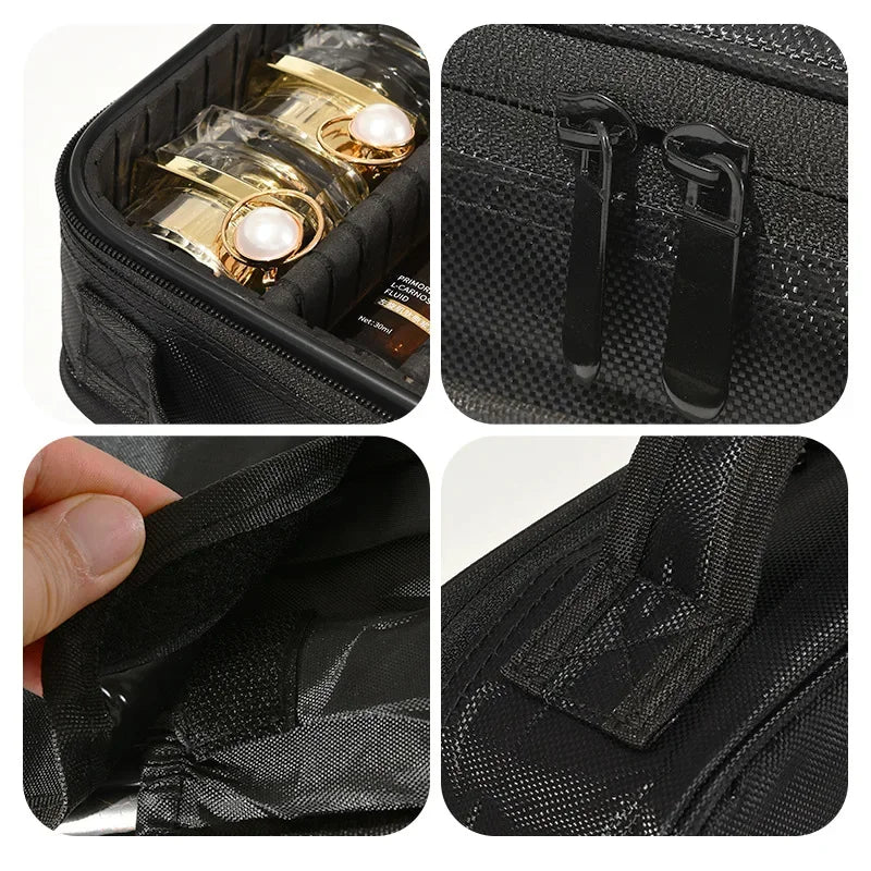 Makeup Bag for Women Travel Waterproof Necessary Beauty Brush Embroidery Tool Storage Cosmetic Case Professional Makeup Box