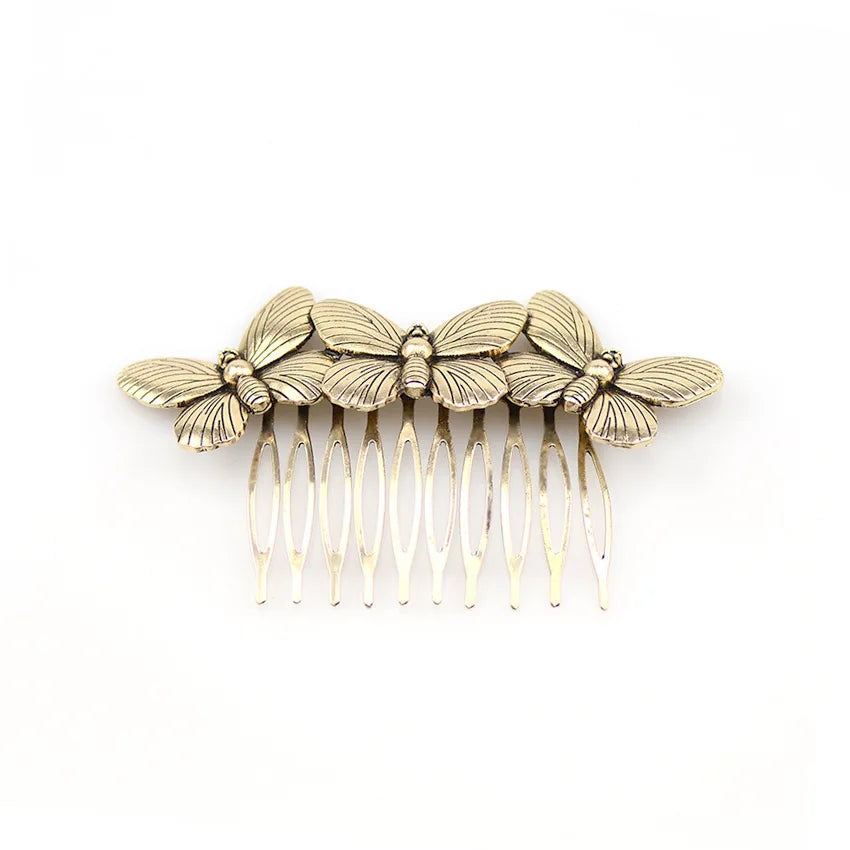 Butterfly Hair Combs Hair Accessories Hair Side Combs Straight Teeth Hair Hairpins Hair Side Clips Bridal Wedding Veil Comb