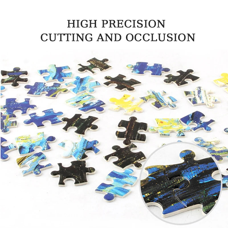 70*50cm Adult Puzzle 1000 Pieces Paper Jigsaw Puzzles Vestrahorn Mountain Famous Painting Series Learning Education Craft Toys