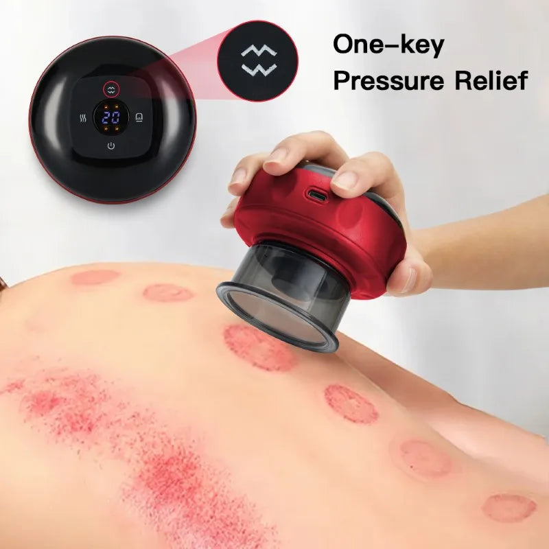 Medical Chinese Electric Vacuum Cupping Therapy Set Skin Scraping Massage Guasha Wireless Slimming Body Fat Burner Smart Cupping